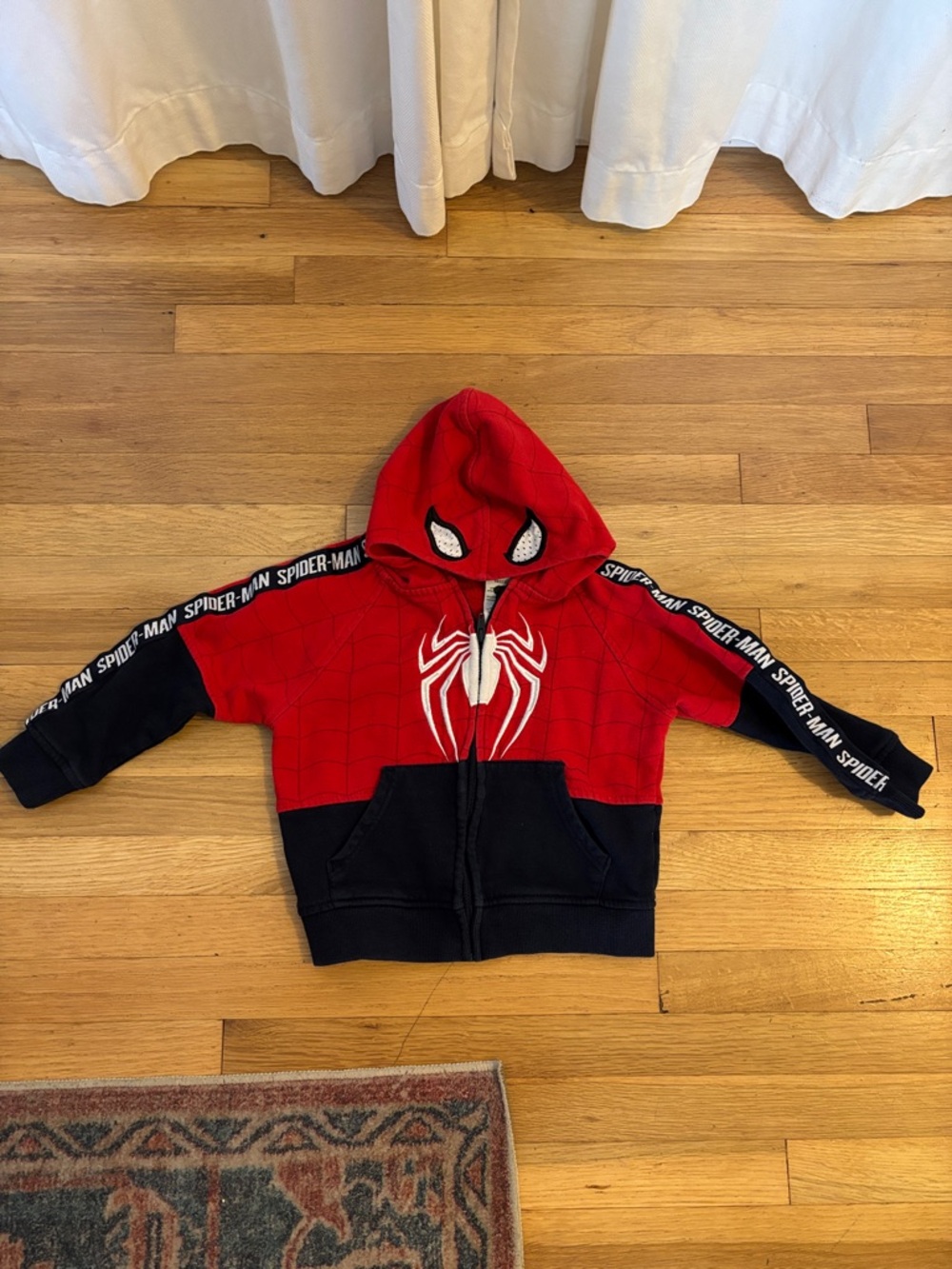 Marvel Red and Black Spider-Man Zip Hoodie for Kids